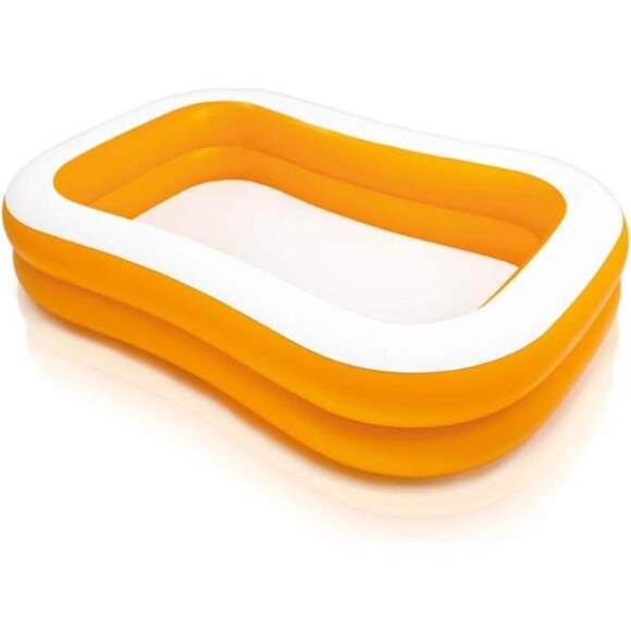 7.5ft x 4.8ft x 18in Mandarin Swim Center Inflatable Pool, Orange - Picture 1 of 5